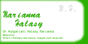 marianna halasy business card